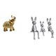 thumbnail image 1 of Escultura artística de resina de y conejo, figura de animal, adorno de escritorio, centro de mesa decorativo para estante, dormitorio, escrit, 1 of 8