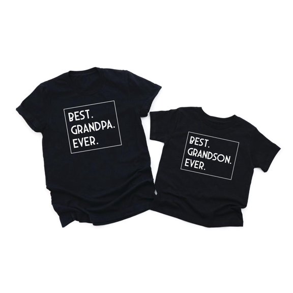 Best Grandpa Ever Men's T-Shirt Best Grandson Ever Kids Toddler Shirt Youth Baby