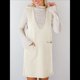 thumbnail image 5 of Vestido Corto de Punto Liso Sin Mangas con Cuello en V y Bolsillos para Mujer Albaricoque S, 5 of 10