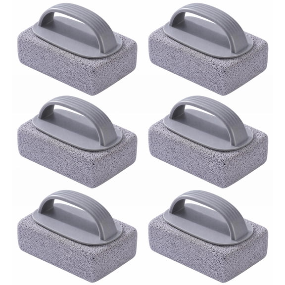 Beloadence Pumice Cleaning Stone for Cleaning, Grill Stone with Handle for Barbecue Racks and Oven Pans, Heat Resistant Brick Cleaner, 6 Pack, 4x2.5x2 Inches