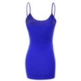 thumbnail image 3 of Essential Basic Women's Basic Casual Long Camisole Cami Top Regular Sizes - Blue, S, 3 of 4