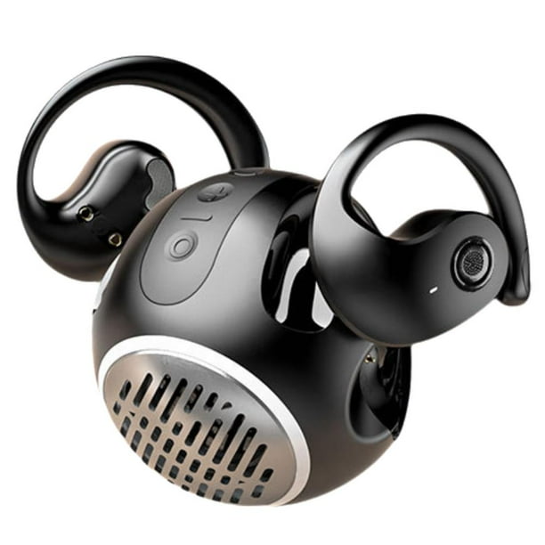WAITLOVER Auriculares Bluetooth 2 en 1 Auriculares deportivos Auriculares con gancho para la oreja Auriculares