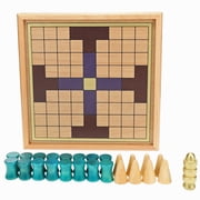 WE Games Kings Table Wooden Board Game, Tablut Viking Strategy Game