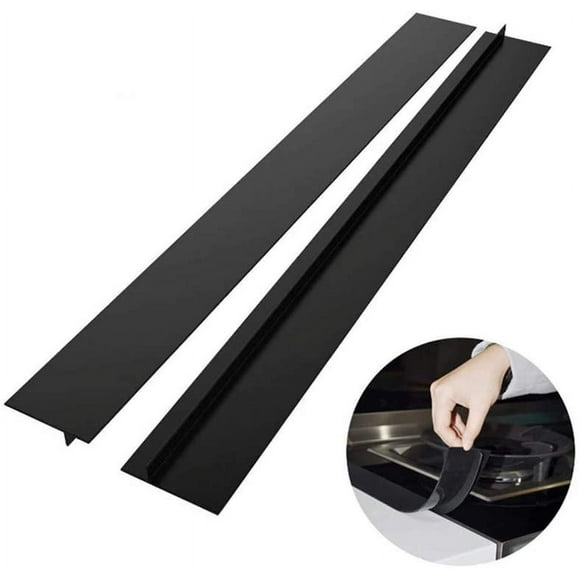 Kitchen Silicone Stove Gap Covers - Heat Resistant Silicone Gap Stopper Kitchen Stove Counter Gap Covers,Dustproof and Waterproof - 2 Pack