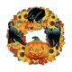 thumbnail image 1 of Diameter 30cm Reusable Sunflower Wreath for Thanksgiving Halloween Home Decor, 1 of 5