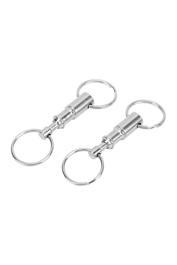 2PCS Dual Quick Release Keyring Detachable Double Split Key For Hanging House Key Belt,Double Split Key ,Keyring With Snaplock