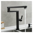 thumbnail image 1 of Brass Folding Kitchen Faucet Double Joint Swing Arms Hot Cold Water Three Section Extension Sink Faucet Dual Functions Tap ,Easy to Install, 1 of 7
