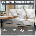 thumbnail image 4 of Yuyamidu White Marble Print RV Dinette Cushion Covers 2 Pcs Couch Cover for RV Camper Sofa Soft RV Stretch Sofa Seat Slipcovers Stretchable Camper Cushion Cover, 4 of 7