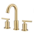 thumbnail image 1 of Waterfall Wash Basin Faucet Brushed Gold, 3 Holes Widespread Bathroom Faucet, 1 of 4