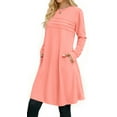 thumbnail image 5 of Fantaslook Pleated Long Sleeve Dresses for Women Fashion Fall Dresses Casual Dress with Pockets, 5 of 8