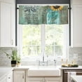 thumbnail image 2 of Valances for Windows, Sunflowers Rod Pocket Kitchen Curtains Valances 54x18inch Short Window Curtains for Kitchen/Bathroom/Bedroom, Small Window Treatment Valances, Blue Mason Jar Flowers, 2 of 5