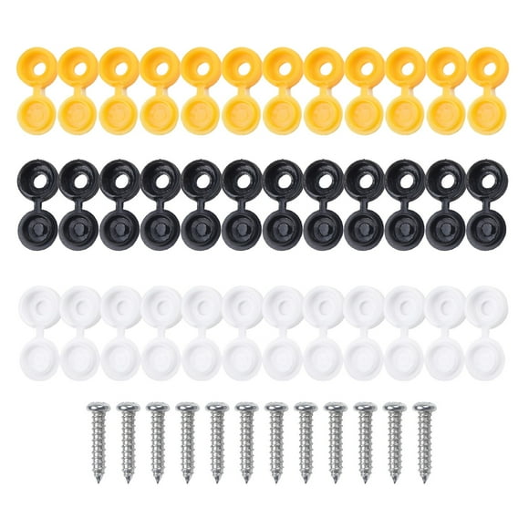 Plate Screws Cap Set for Car Number Plate Decor Vehicle License Plate Fittings