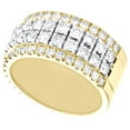 thumbnail image 3 of 10K Yellow Gold Round Diamond Tiered Prong Set Weddinng Band 11mm Ring 4.25 CT., 3 of 5