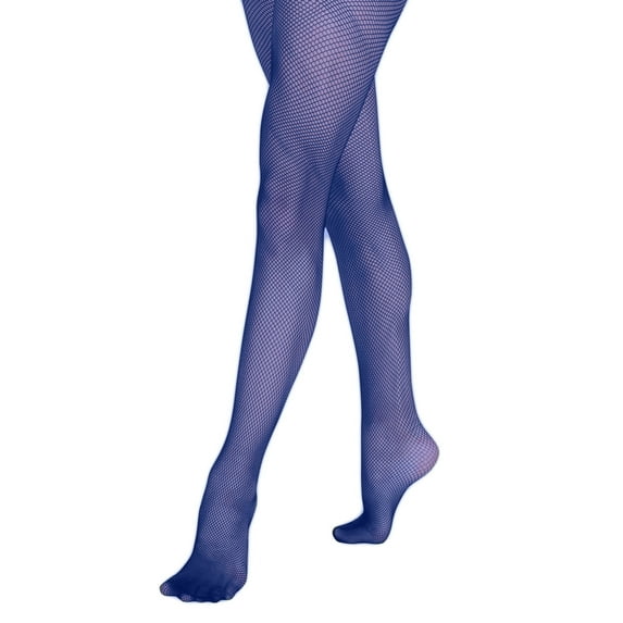 Grandeur Hosiery Women's Ladies Adult Juniors Seamless Fishnet Dance Ballet Tights Pantyhose Stockings Royal Blue C