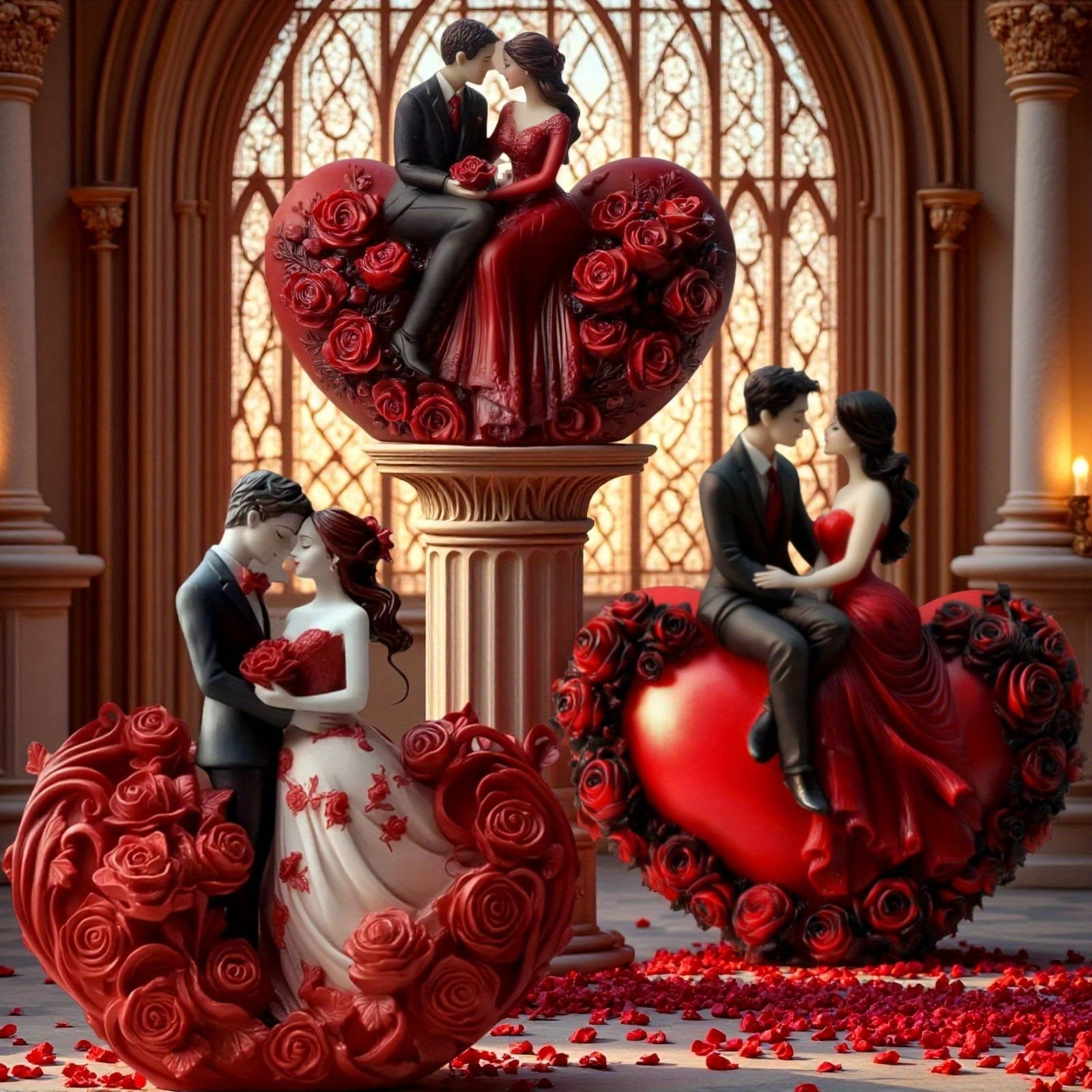 3Pcs Couple Silhouette Mold Set, epoxy resin molds, Ideal for Wedding Candle & Resin Crafts