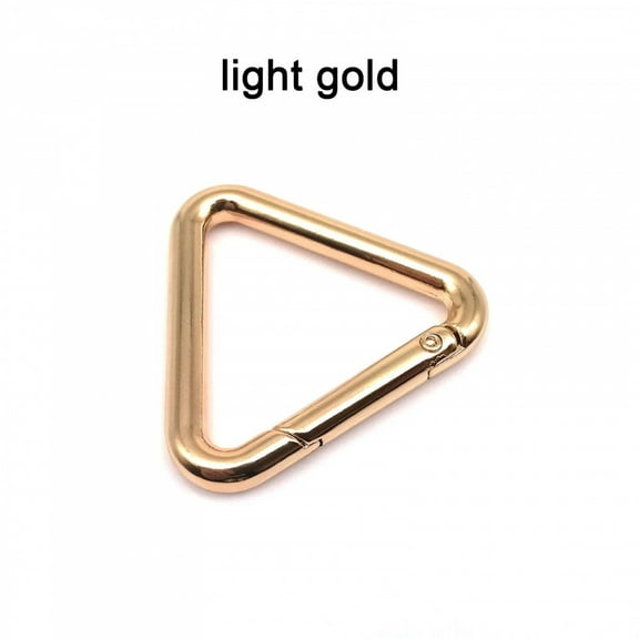 5pcs Triangle Spring Gate O Ring Openable Leather Bag Handbag Belt Strap Buckle Connect Keyring Pendant Key Snap Clasp Clip DIY