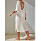 thumbnail image 4 of Vestido para Mujer con Escote en V, Media y Abertura Lateral. L, 4 of 9