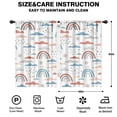 thumbnail image 2 of Blackout Kids Curtains,White Boho Bohemia Rainbow Clouds Sun Pattern Childrens Insulated Curtains Set Of 2,Bedroom Essentials,Toddler Room Decor 42x63in(106x160cm), 2 of 5