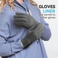thumbnail image 5 of OZERO Mens & Womens Winter Gloves Polar Fleece Snow Gloves with Elastic Cuff Navy Blue, 5 of 7
