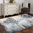 thumbnail image 4 of Watercolor Forest Area&nbsp;Rug 4x6ft Vintage Mountain Fog Branches Tree Botanical Non-Slip&nbsp;Washable Square&nbsp;Rugs Soft Felt Indoor Floor Mat for Bedroom Kitchen Living Room Bathroom, 4 of 9