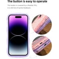 thumbnail image 3 of for iPhone 11 Pro - Curly Wave Edge Design, Transparent Bling Glitter Star Shiny Case, Cute Pink Clear Full Protection Soft TPU Shockproof Phone Cover for Women and Girls (Purple), 3 of 12