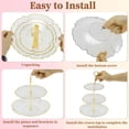 thumbnail image 4 of Unique Bargains 3 Tier Dessert Cupcake Stand Holder with Five Petals Design Clear, 4 of 6
