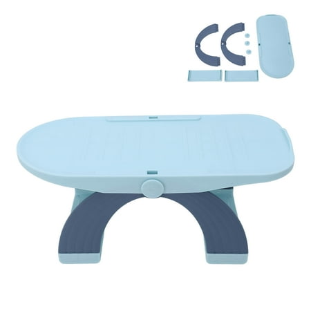 

Shoe Holder 3 Levels Regulable Shoe Slots PP Material Space Saving Bridge Type For Apartment For Home Blue Orange