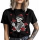 thumbnail image 4 of Camisetas casuales de manga corta con calaveras para hombre, camisetas gráficas para el Día de San Valentín, 4 of 8