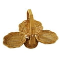 thumbnail image 4 of Cesta de fruta tejida, soporte de exhibición multiusos de 3 niveles para mesa de café, canasta de almacenamiento de alimentos, soporte para verduras y, 4 of 9