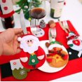 thumbnail image 1 of 4Pcs/Set Christmas Santa Claus Tableware Set Cover Case Storage Bags Knife Fork Bag Dinner Party Decor Container Pouch, 1 of 4