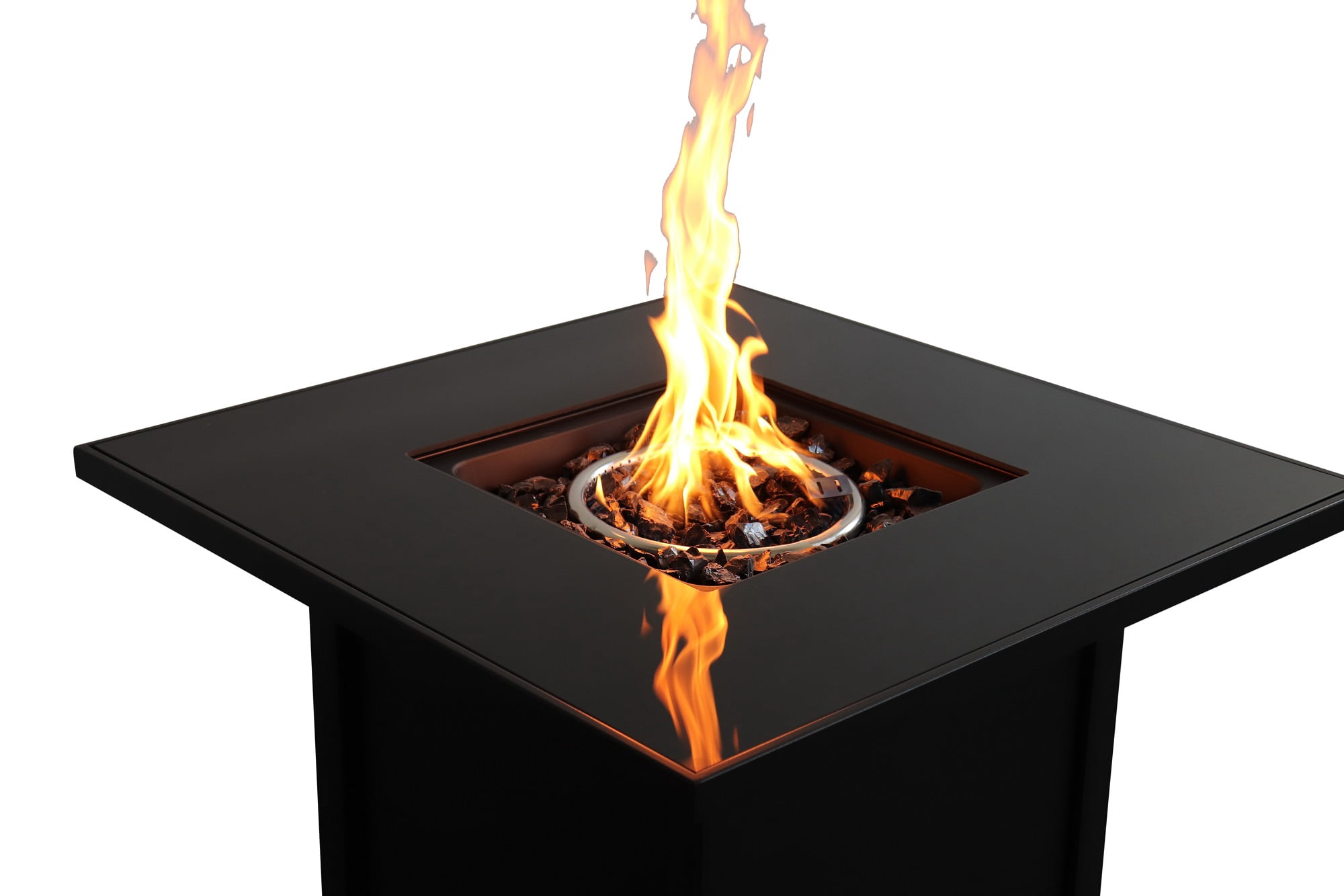 E-Western Outdoor Fire Pit for Garden Backyard 30 Inch Steel Black Fireplace Perfect for Cozy Outdoor Heating