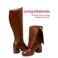 thumbnail image 3 of Women's Extra Wide Calf Knee High Boots True Wide Width Chunky Heeled Boot Comfortable Plus Size Tall Long Gogo Boots for Women., 3 of 7