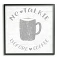 thumbnail image 2 of Stupell Industries No Talkie Before Coffee Phrase Grey Drink Mug, 24 x 24,Design by Daphne Polselli, 2 of 5