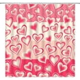 thumbnail image 2 of Valentine''s Day Shower Curtain Pink Heart Retro Love Romantic Couple Sweet Simple Fabric for Bathroom Decor Bathtub with Hooks(70" WX70 H), 2 of 4