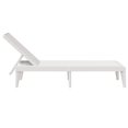 thumbnail image 3 of vidaXL Chaise Longue Blanche 186x60x29 cm PP, 3 of 5