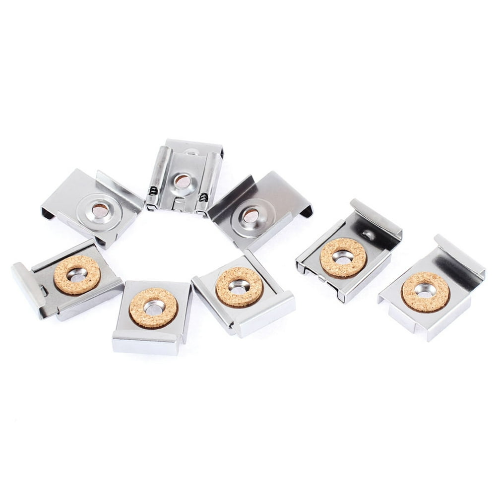 Adjustable Wall Hanging Mount Mirror Clip Set Screws Liners 8pcs