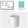 thumbnail image 3 of DOWAN 7.2*6.2in Ceramic Utensil Holder with Protection Crock Mat, Large Porcelain Utensil Crock for Kitchen Countertop, Round Utensil Organizer for Spatula, Cream White, 3 of 6