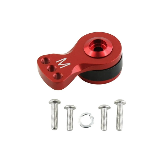 ZheElen Section Force Servo Protection Anti-Usure Bras de Direction Demi-Servo Bras 1/8 Télécommande Bateau M / Noir M / Rouge
