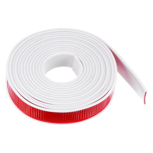 Uxcell U-Shape Edge Banding 1-3/16" x 19.7ft (30mm x 6M) Self Adhesive TPE Flexible Veneer Tape Soft Edge Strip Protector for Furniture Cabinet Table Protection Repair, White