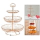 thumbnail image 5 of Soporte de de Alambre de 3 Niveles, Organizador de Mostrador de Cocina, Cuenco para , Soporte de Almacenamiento Colgante , De Oro dorado perfecl cesta de frutas de encimera, 5 of 7