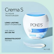 POND’S Crema S, Moisturizing Face Cream for Dry to Very Dry Skin – 14.1 oz