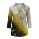 thumbnail image 5 of ICHUANYI Clearance Fashion Woman V Neck Three Quarter 3/4Sleeve T Shirt Printing Blouse Tops Sweatshirt(Yellow, M) ICHUANYI WER2023080711883, 5 of 6