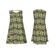 thumbnail image 7 of Yiaed Green Snake Print Women's Sleeveless Dress, Loose Fit Summer Dress, Casual Sleeveless Dress for Women, 7 of 7