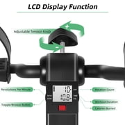 Himaly Portable Under Desk Pedal Exerciser, Holds 240 lbs, Folding Mini Exercise Bike with Adjustable Resistance for Arm & Leg Workout at Office, Home & Therapy
