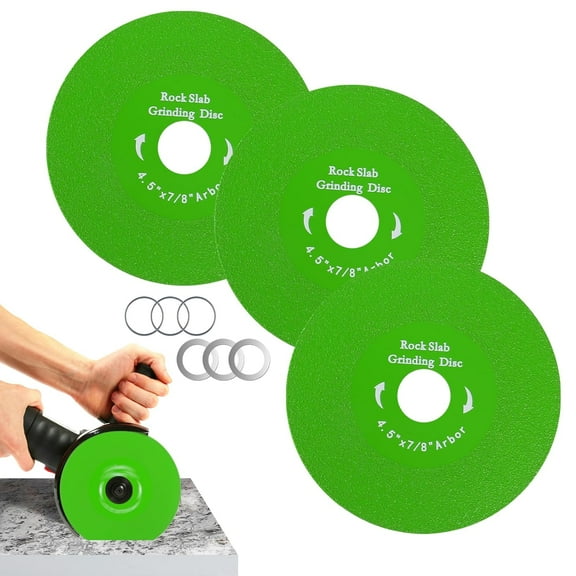 Rock Slab Grinding Disc 4.5 Inch for Angle Grinder 3 Pcs Diamond Cutting Disc Ultra-Thin Tile Saw Blade Rock Slab Cutting Wheel for Grinding Cutting Marble Granite Porcelain Tile Glass