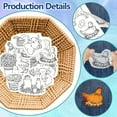 thumbnail image 3 of HLONK 4 Sheets 16Pcs Wedding Dress Water Soluble Hand Sewing Stabilizers for Fabric 11.6x8.2 Inch Embroidery Stitch Practice Embroidery Patterns Transfers for Embroidery Beginners Lovers, 3 of 7