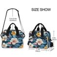 thumbnail image 3 of Lunch Bag Portable Crossbody Meal Bag Cooler Bag Insulated Lunch Bag Food Bag Handheld & Crossbody Design White Flowers Beautiful, 3 of 6