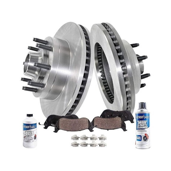 Front Brake Pad and Rotor Kit - Compatible with 2008 - 2015 Ford E-350 Super Duty 2009 2010 2011 2012 2013 2014