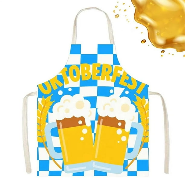 Delantales de Oktoberfest para Parejas. Delantales de Cocina Divertidos para Fiestas de Cocina. Delantales Transpirables para Fiestas de Cerveza. Delantales de Chef para Parejas. A