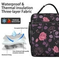thumbnail image 2 of Botanical Insulated Lunch Box Student Reusable Lunch Bag with Water Bottle Holder Portable Lunch Bag Work Travel, 2 of 6